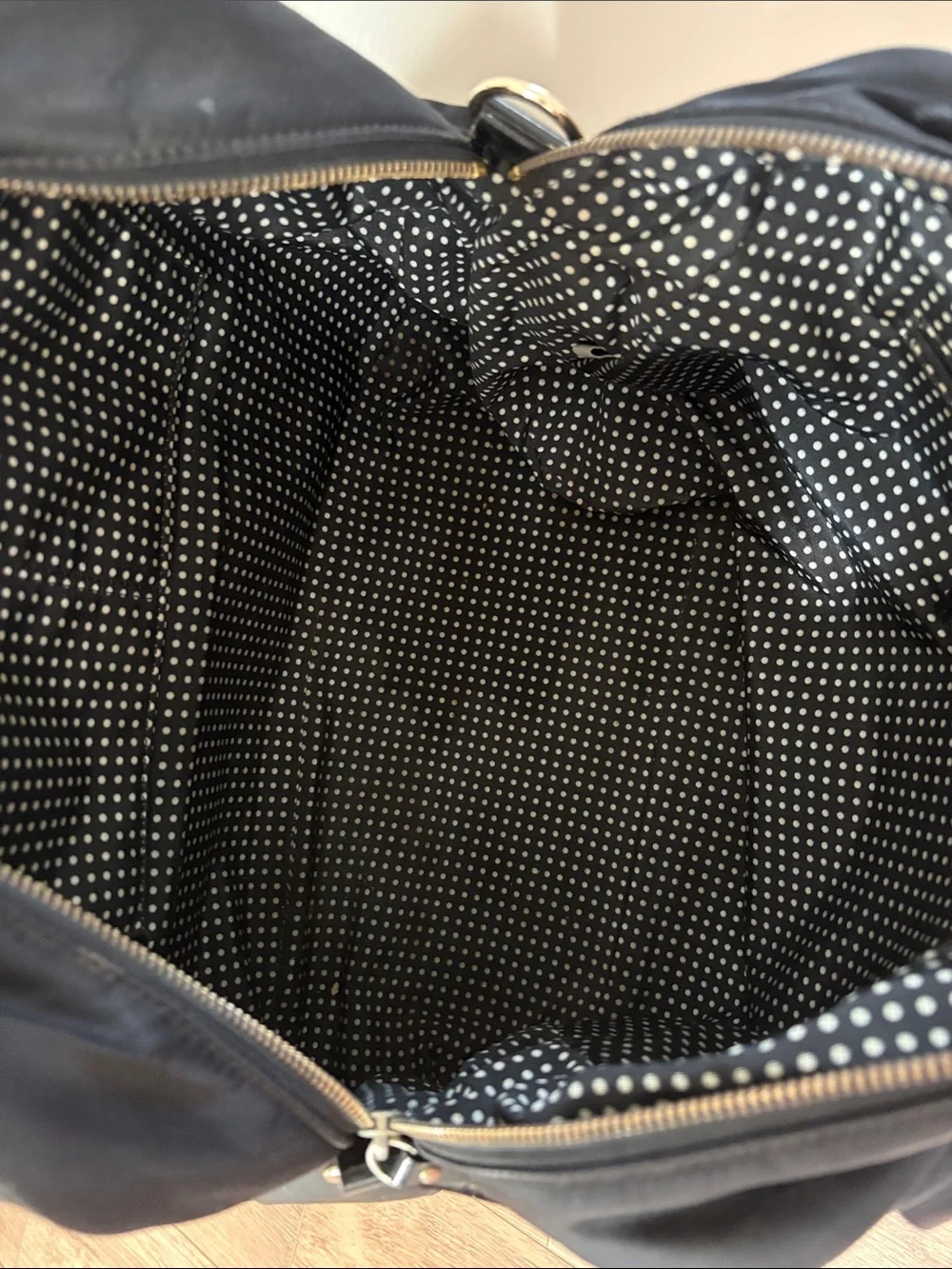Kate Spade Nylon Tote with Patent Leather Accents & Champagne Gold Hardware 🖤